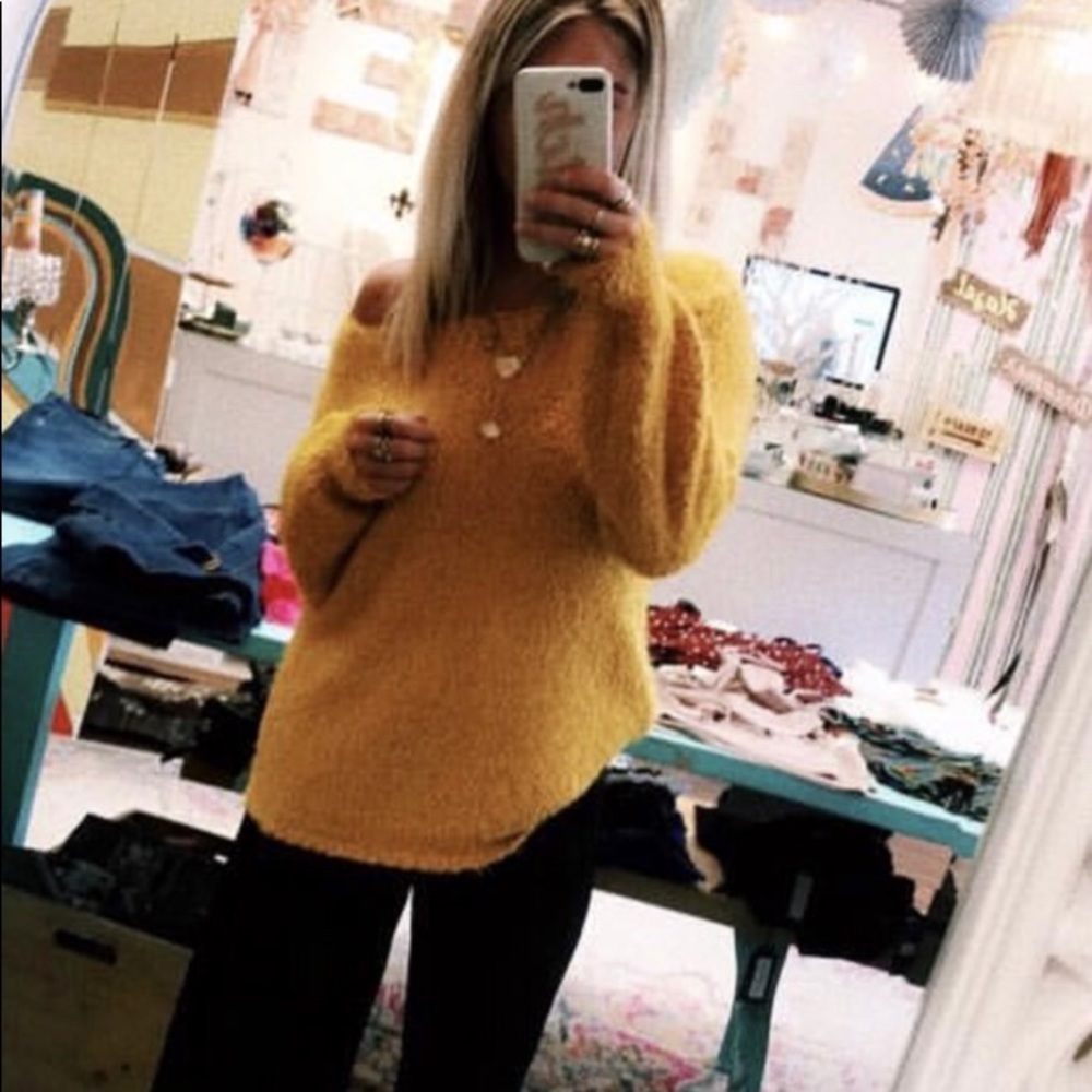 Hazel Boutique Mimosa Balloon Sleeve Sweater